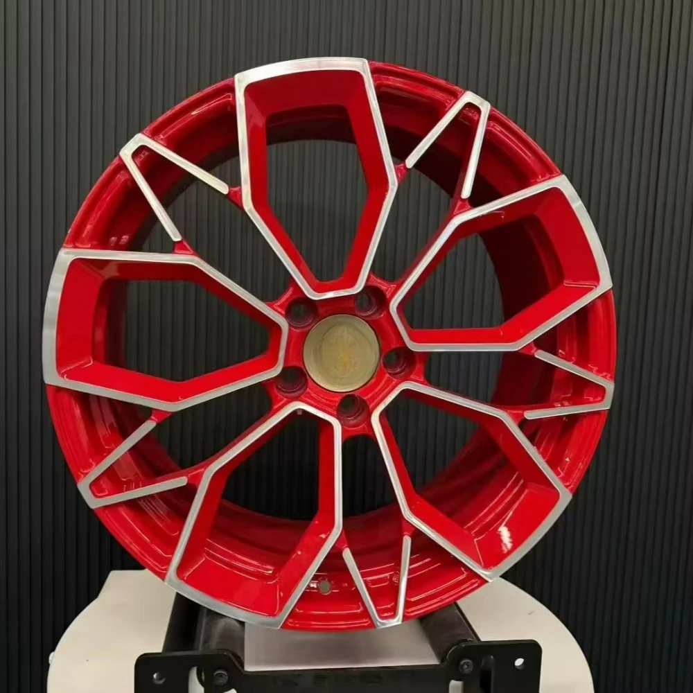 

Customized Forged Alloy Wheels Glossy Red High Performance Car Rims 5x130 Fit for Porsche 911 Cayenne Panamera Taycan