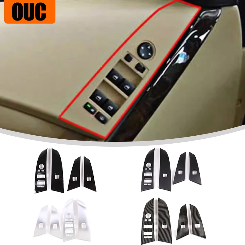 

Car Window Glasses Lift Button Switch Panel Cover Trim Sticker For BMW 5 Series E60 525li 2004-2006 Auto Interior Accessories