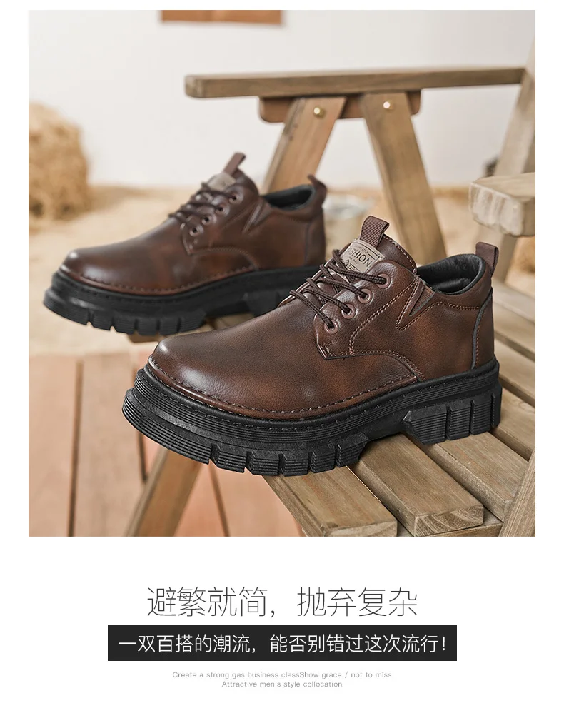 Herren-Freizeitschuhe, Vier-Jahreszeiten-Handarbeit, bequeme Outdoor-Arbeitsschuhe, modische Joker-Jugend-Trendschuhe, Business-Party-Lederschuhe – Detail 14