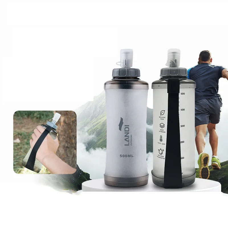 

70g New Silicone Collapsible Water Bottle – Portable Foldable Hydration Bladder For Outdoor Sports & Hiking Marathon‌