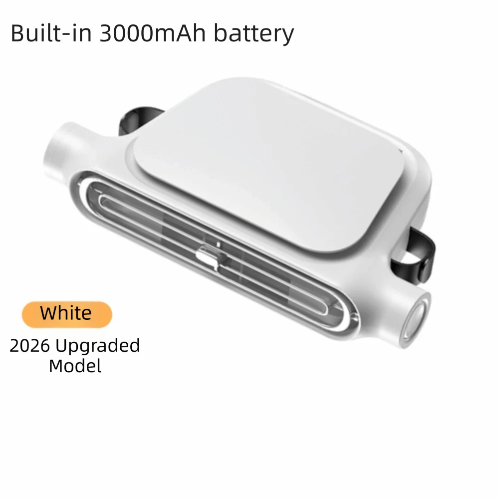 Portable Design USB Plug-in Fan Safe Structure Soft Airflow Bladeless Car Fan Smooth Surface Compact Size Headrest Fan