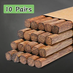 10 Pairs Natural Rosewood Chopsticks Reusable Healthy Chinese Wooden Chop Sticks Sushi Food Stick Tableware Kitchen Utensils New