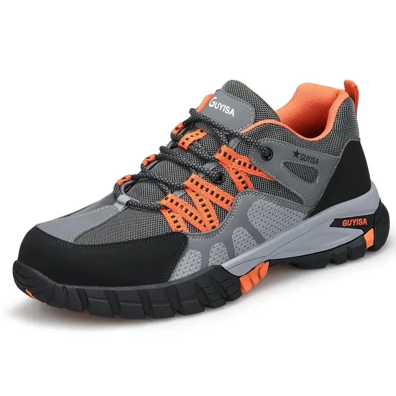 

Men Women Steel Toe Safety Shoes Breathable Mesh Anti Puncture Anti Slip Wear Resistant Industrial Work Footwear Drop Shipping