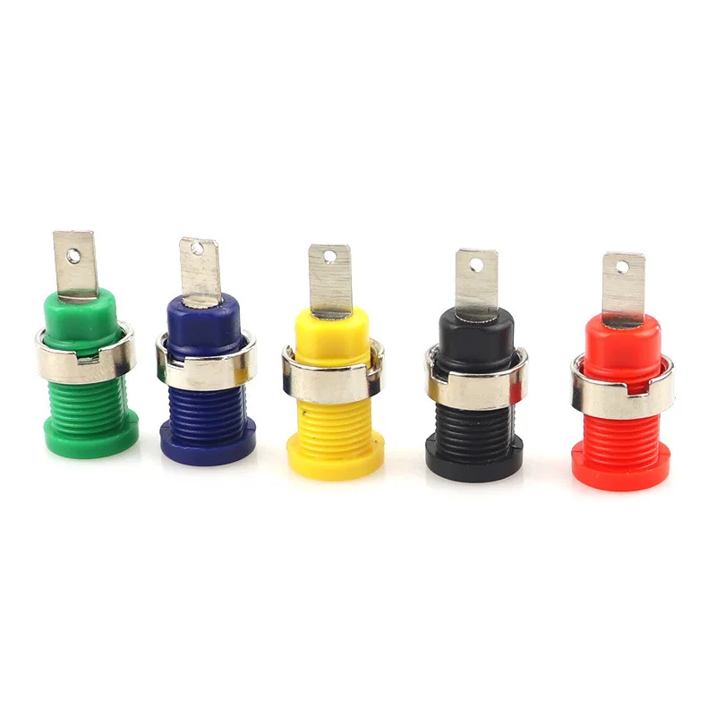 2PCS 4mm Insulated Banana Jack Female Panel Mount Sockets Binding Post Terminals for Multimeter Test Leads, Audio Equipment