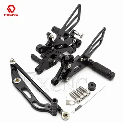 Motorcycle Aluminum Rearset Footpeg For Yamaha YZF R6 YZF-R6 YZFR6 2006-2023 CNC Adjustable Foot Pegs Pedal Rearsets Footrest