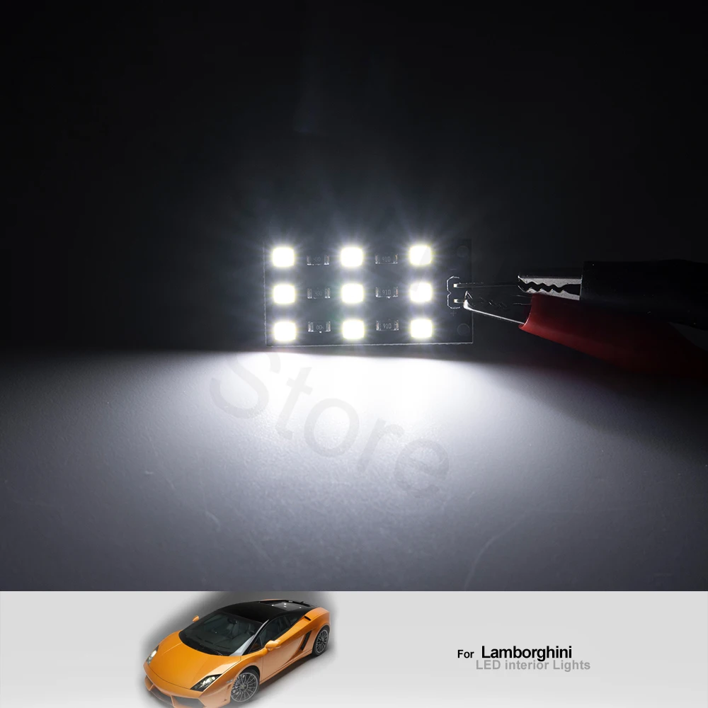 2Pcs LED Compartment Trunk Footwell Light Interior Boot Indoor Lamp For Lamborghini Urus Huracan LP580 Gallardo LP550 560 570