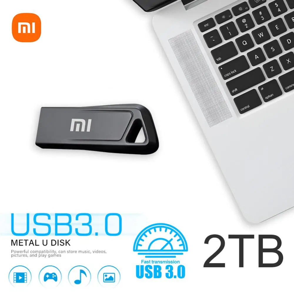 محرك فلاش Xiaomi USB عالي السعة 2 تيرا بايت USB 3.0 قلم محرك معدني 1T 512G 256G محرك قلم عالي السرعة USB بطاقة الذاكرة محرك U القرص