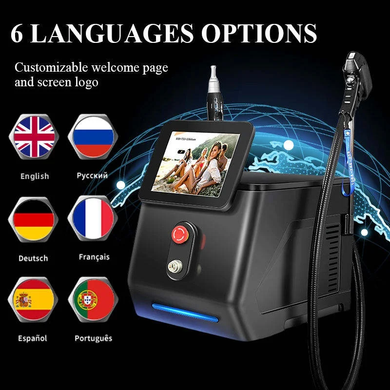 

2-in-1 Diode Three-Wave Laser Painless Hair Removal Device Pigment Removal Machine