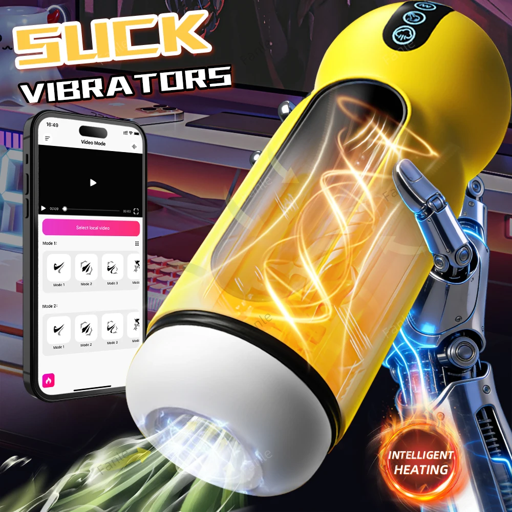 APP Control Male Masturbator Cup for Men Sucking Heating Vibrating Penis Pump Male Masturbation Sex Toy Blowjob Sex Machine