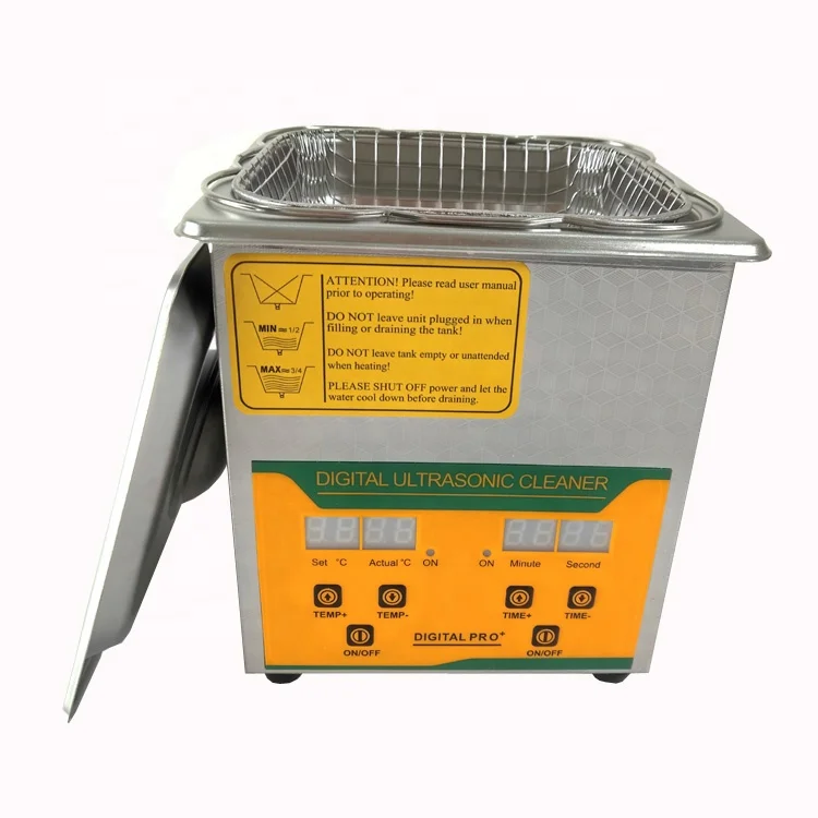 2L Digital Timer Portable Ultrasonic Cleaner Automatic Ultrasonic Vibration Cleaning Machine With Heating