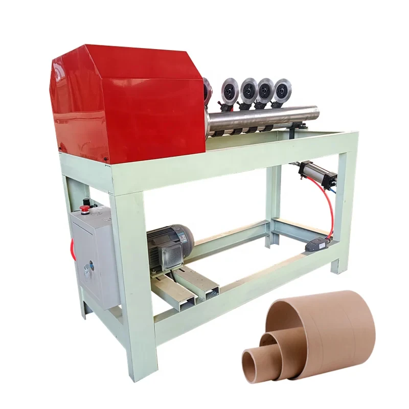 Pneumatic Multi Cutters Cardboard Tub Carton Paper Core Cutting hine