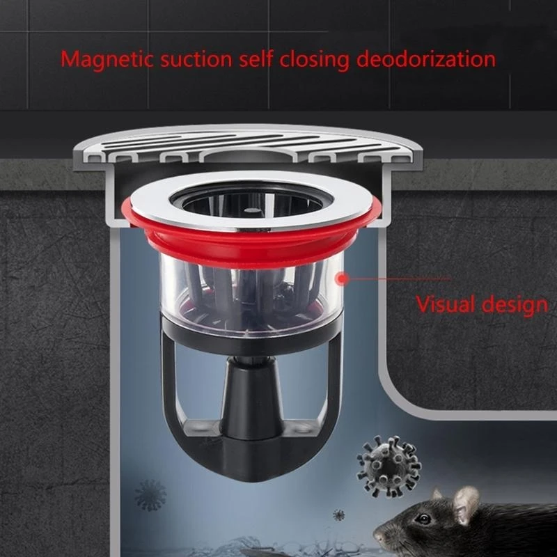 Anti-Odor Plug Shower Floor Drain Backflow Preventer Sewer Cores for Bathroom