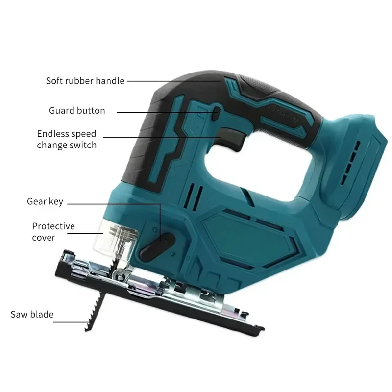 DJV182Z 무선 18V 리튬 배터리 충전식 전기 직소 커브쏘 목공 절단 다기능 톱 마키타 호환