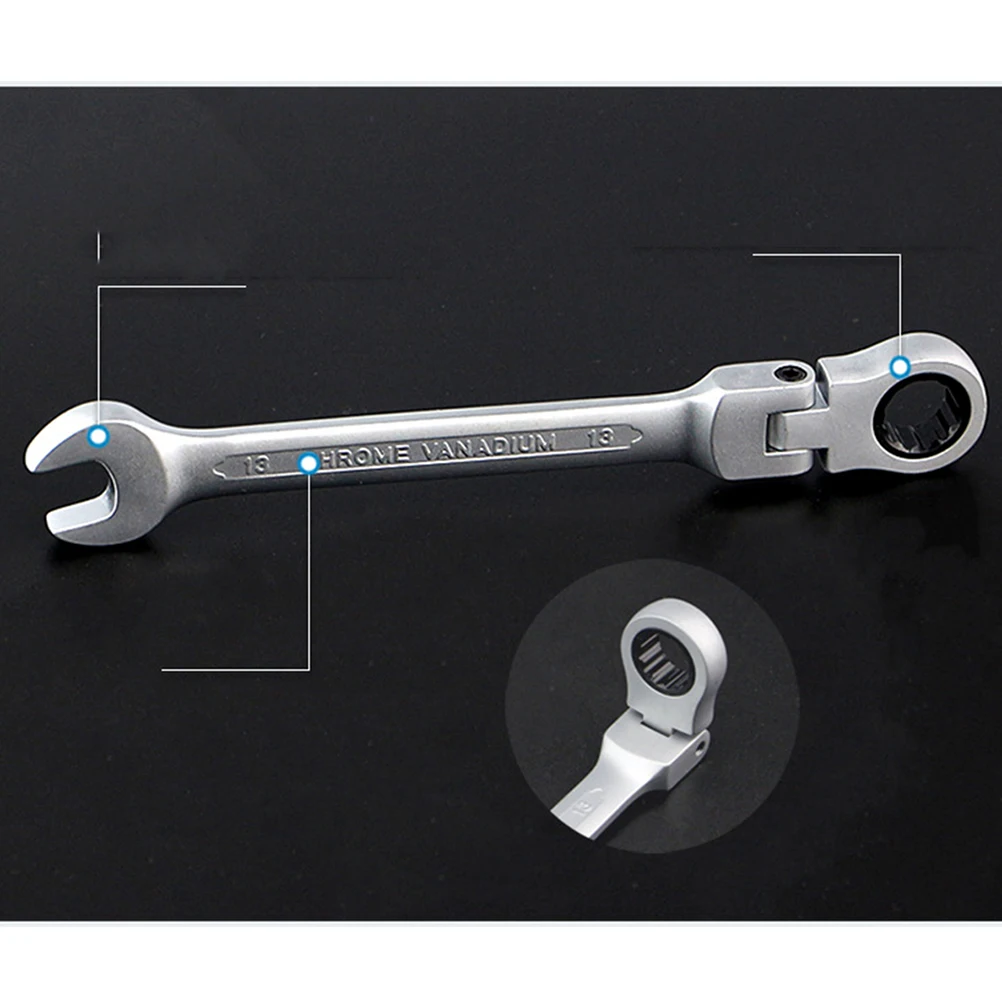 

12pcs Ratchet Wrench Set Vanadium Steel Mirror Polished Anti-Corrosion Quick Release For Car Repair Diy Hand Tools Kit