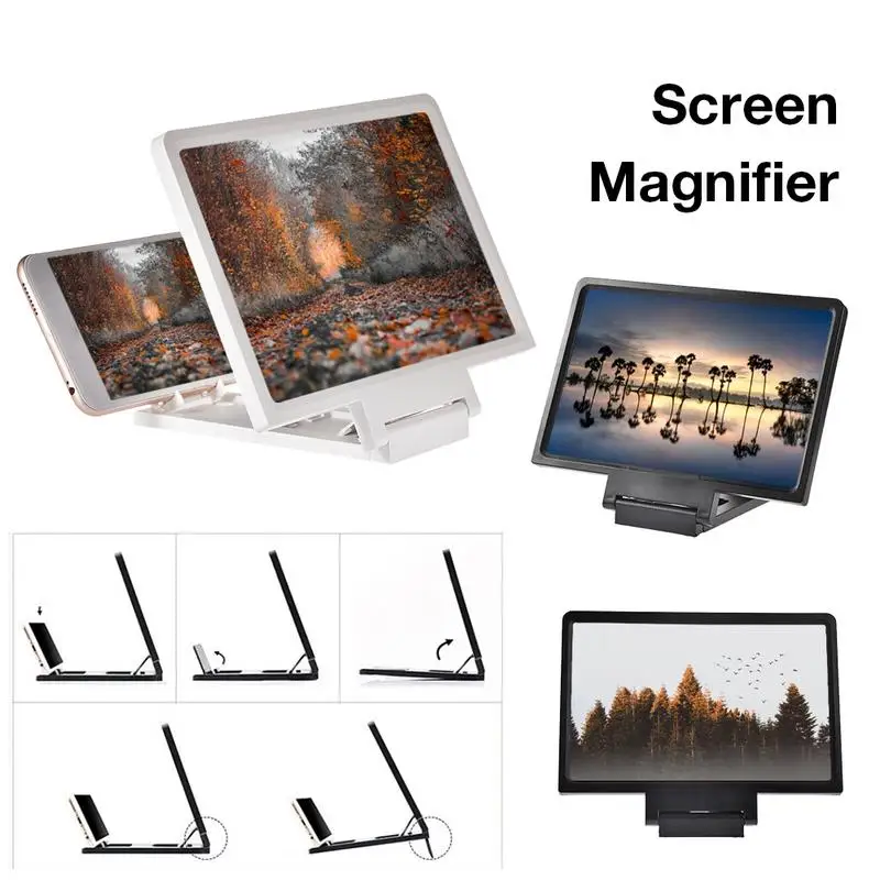 Foldable Phone Screen Magnifier HD Mobile Phone Screen Amplifier with Pull DesignEasy to Carry Gadgets 3D Movies Eye Protector