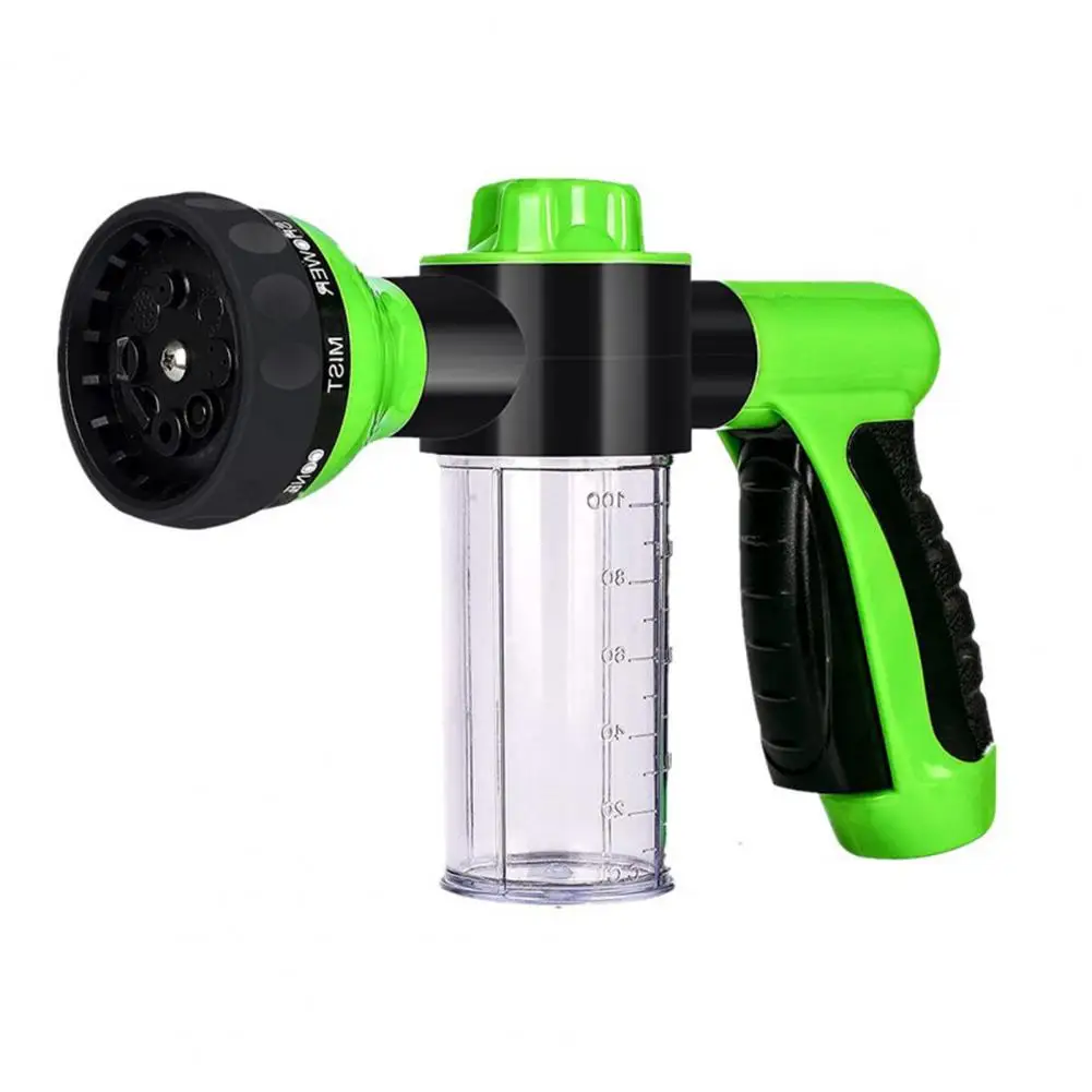 Car Wash Foam High Pressure Garden Hose Nozzle with Soap Dispenser Foam Sprayer with 8 Adjustable Spray Modes for Car Washing Ge