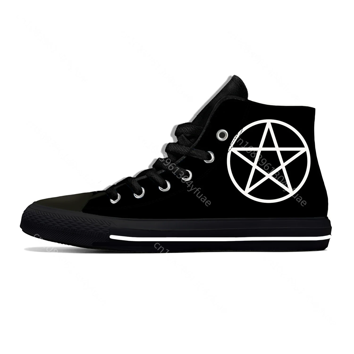 Hot Pentagram Gothic Demon Satan Satanic Baphomet Casual Shoes High Top Breathable Men Women Sneakers Lightweight Board Shoes