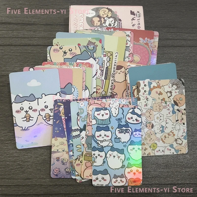 55pcs Anime Chiikawa Peripheral Three-inch Boxed Hachiware うさぎ USAGI ちいかわ Laser Photo Card LOMO Card Book Birthday Gift