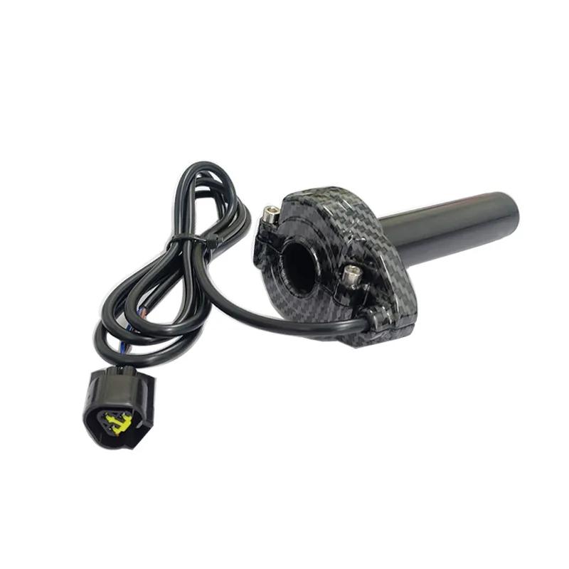Real Carbon Fiber Electronic Throttle Grip Electric Offroad Motorcycle Modified Speed Control Handle Upgrade Accessory