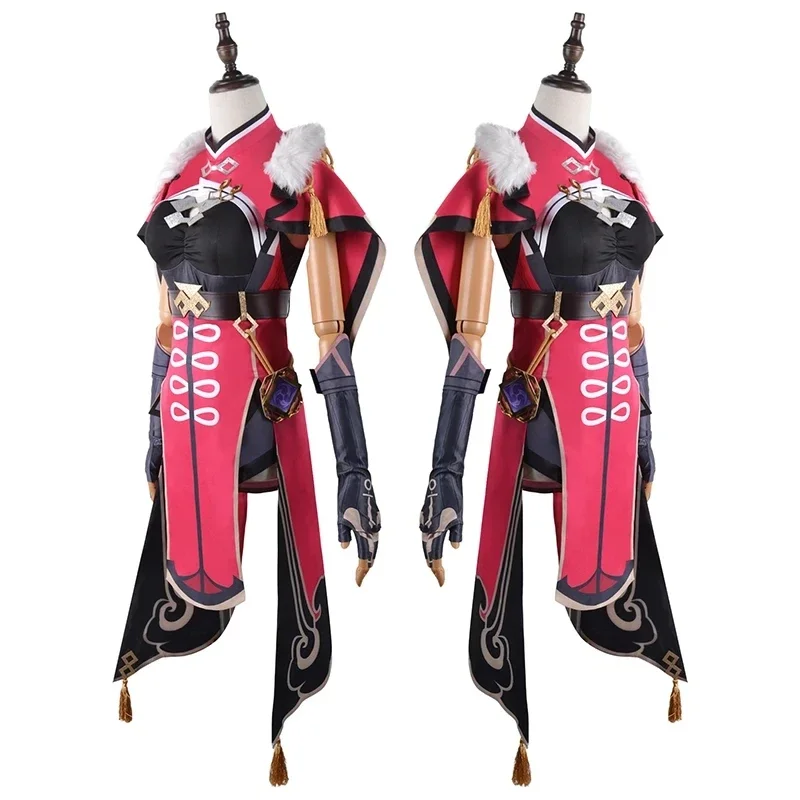 Spiel Genshin Impact Beidou Cosplay Kostüm Beidou Cosplay Kostüm Frauen Weihnachts kostüm Halloween Kleid Umhang Full Set Perücke