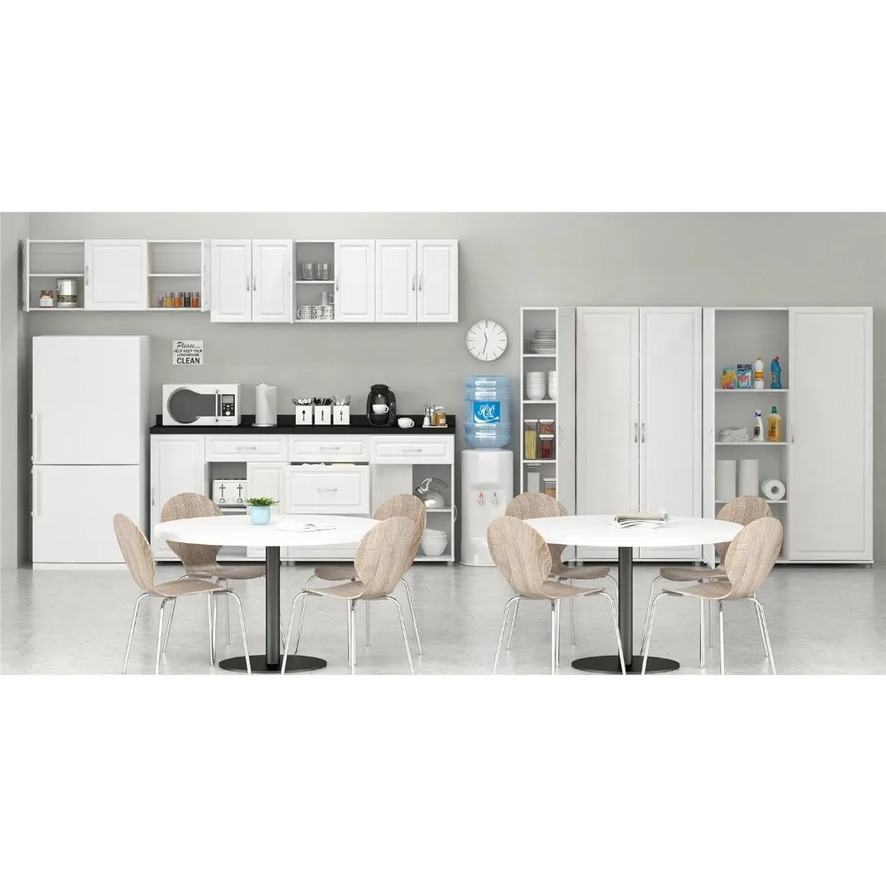 Shinall-Armoire de Rangement Utilitaire, Blanc, 36 Pouces