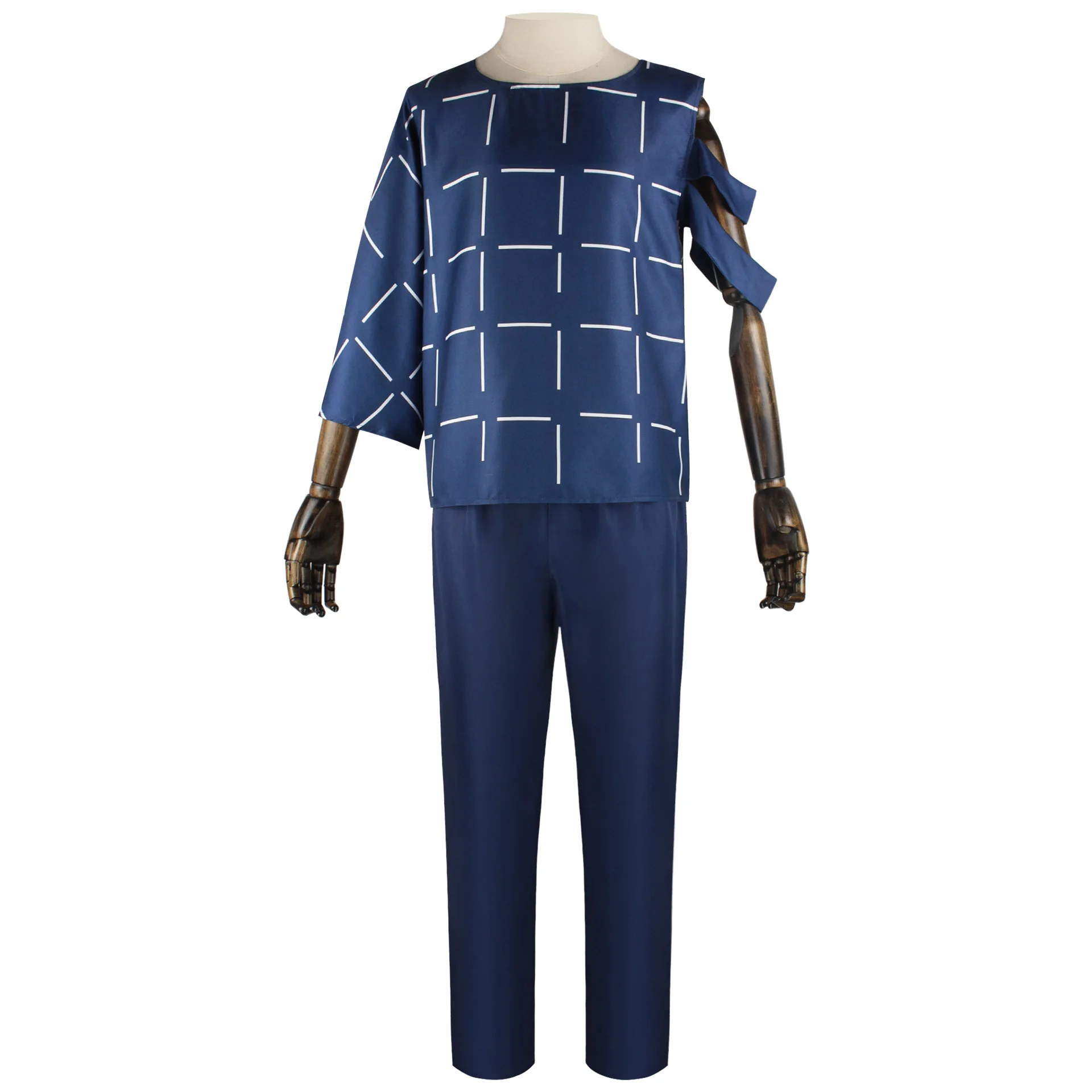 2024 nuova moda di vendita calda quadratica Anime giapponese Cosplay riduzione accurata vestito da uomo blu nero codice confortevole