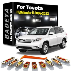 BADEYA 15Pcs Car Accessories LED Interior Trunk Dome Reading Light Kit For Toyota Highlander II 2008 2009 2010 2011 2012 2013