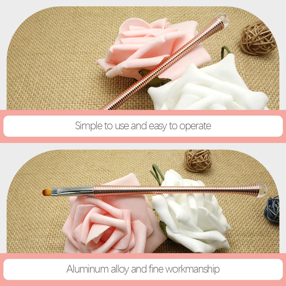 

3 Pcs Nail Art Brushes Round Head Gel Pens Manicure Supplies Durable Aluminum Non Deforming Perfect for Salons School Personal
