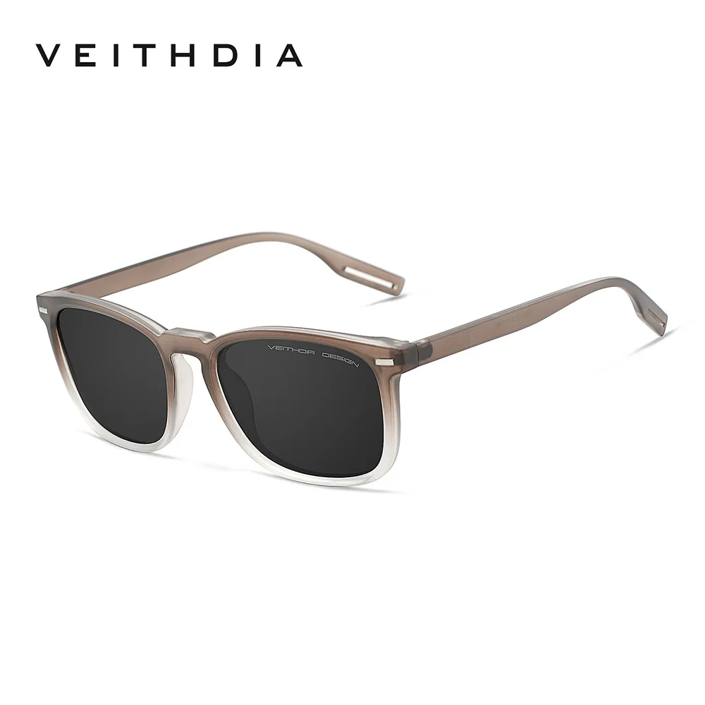 VEITHDIA Mode Klassieke Gepolariseerde Heren Zonnebril, Rijbril Voor Mannen, UV400 Bescherming Meekleurende Zonnebril 7508