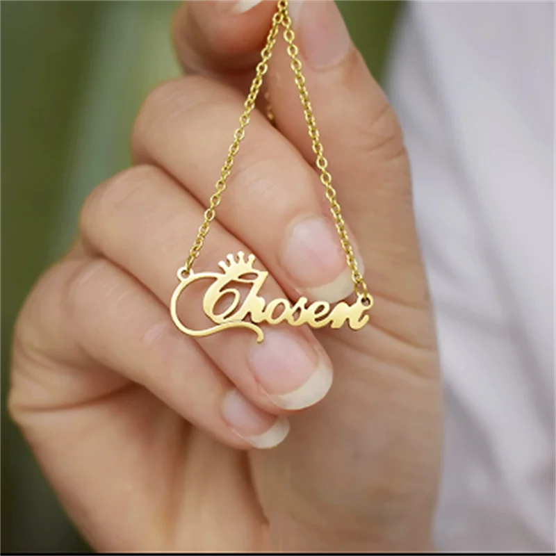 الأوروبية والأمريكية الفولاذ المقاوم للصدأ تاج المختارة قلادة قلادة #3