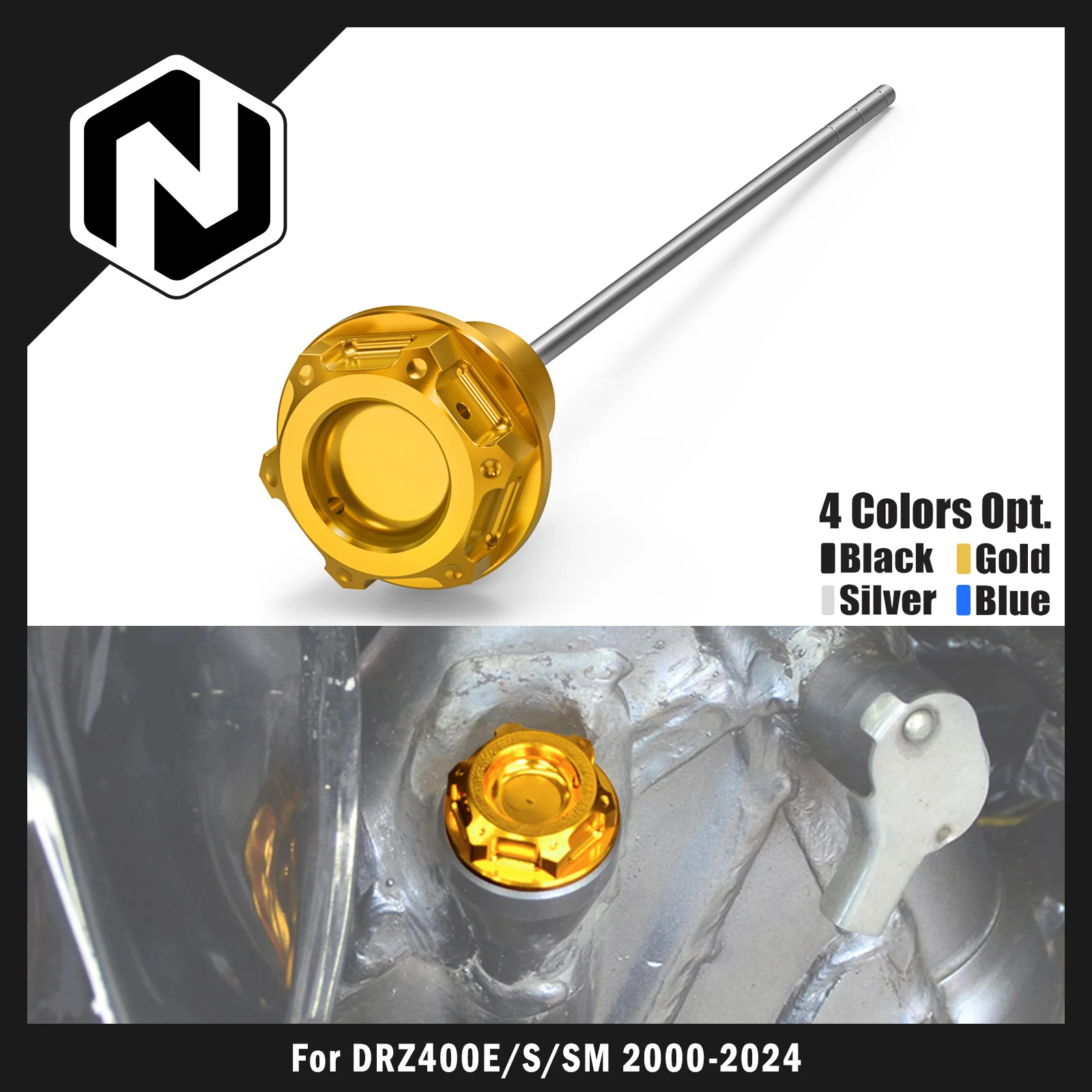 

NICECNC For Suzuki DRZ400SM DRZ400S DRZ400E 2000-2024 2023 2022 Engine Oil Dipstick Dip Stick Plug DR-Z 400SM DR-Z 400S DR-Z400E