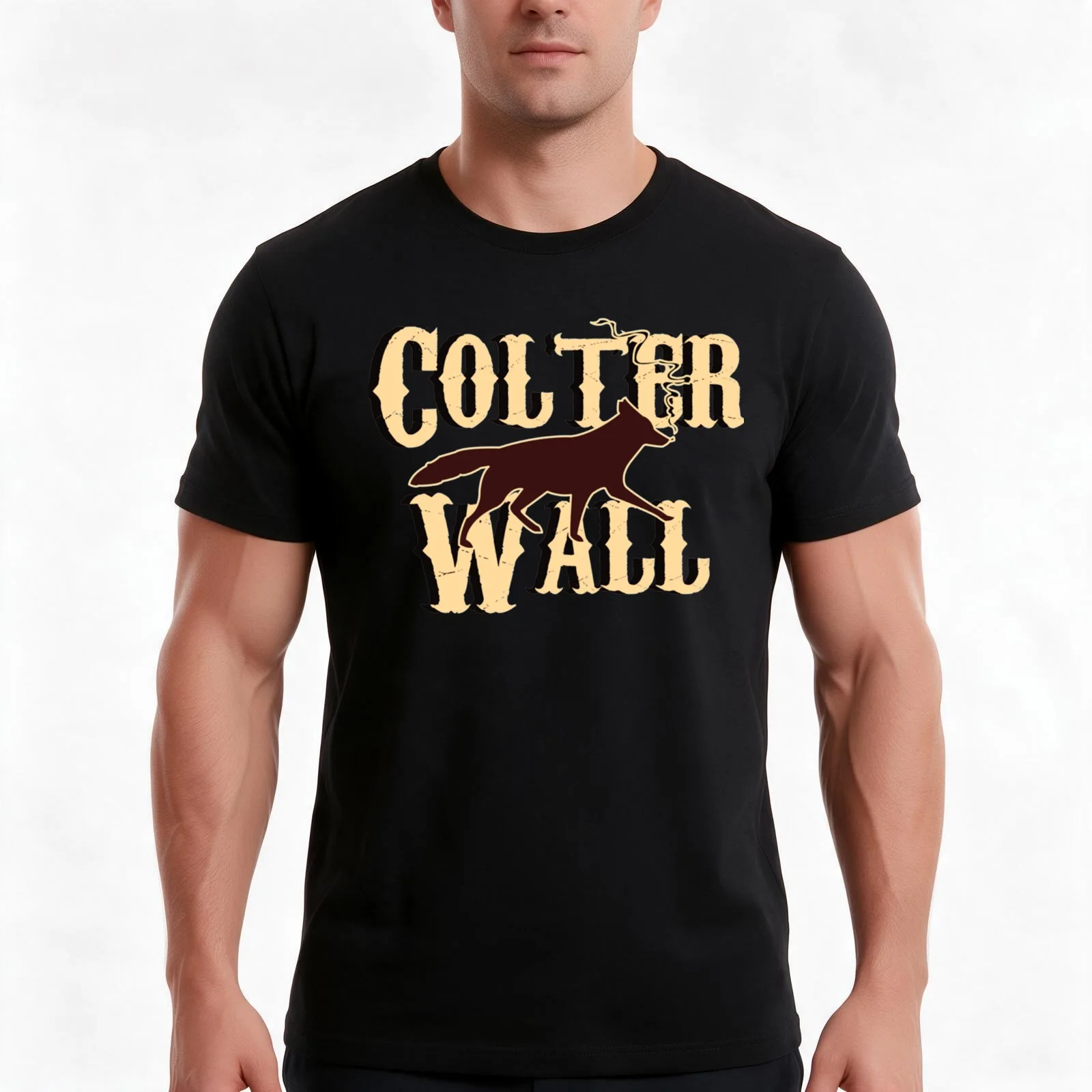 COLTER WALL T-Shirt, Summer Casual Cotton Tee, Oversized Streetwear Tops, Vintage Graphic Print, Loose Fit Short Sleeve