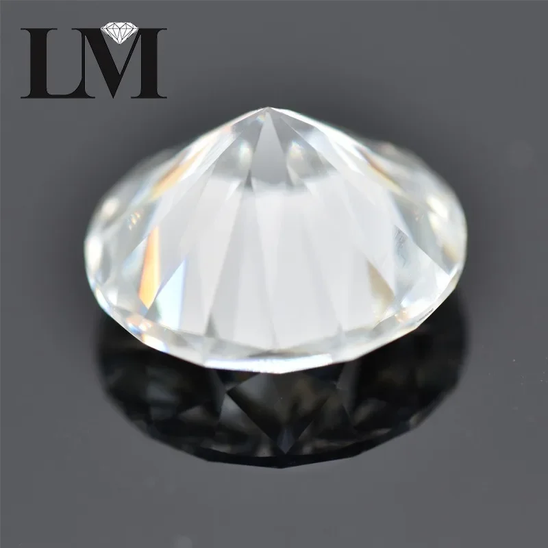 Pierre de moissanite ronde 8 cœurs et flèches Vvs1, pierres précieuses cultivées en laboratoire, bijoux avec certificat GRA, document D, vente en