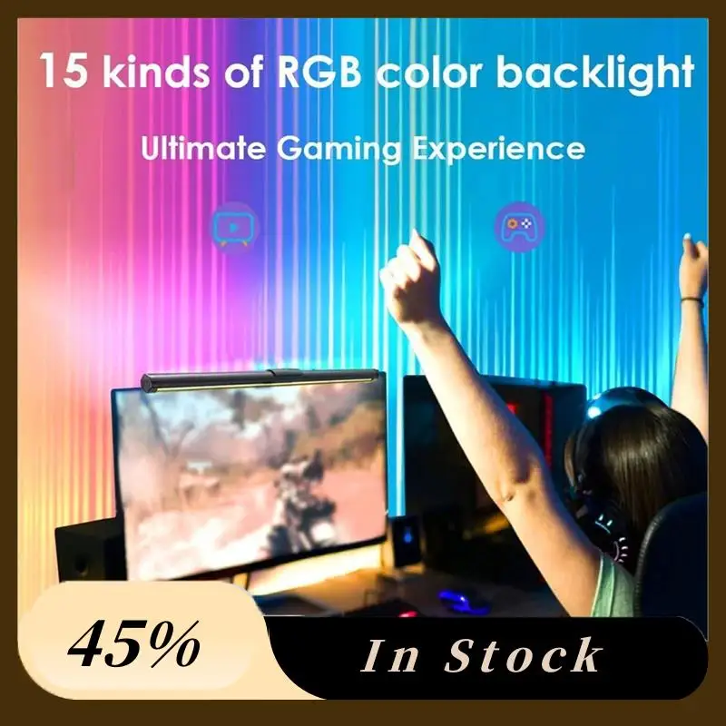 

A60Z Верхняя светодиодная настольная лампа Монитор Световая панель Уход за глазами Освещение с бесступенчатым затемнением USB Настольная лампа Компьютерная световая панель для работы/игр