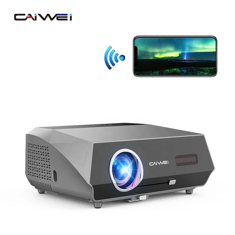 Caiwei A10Q 14300 Lumens Projector Hd 4K 1080P Home Theater Portable Projector Hot Vip Light