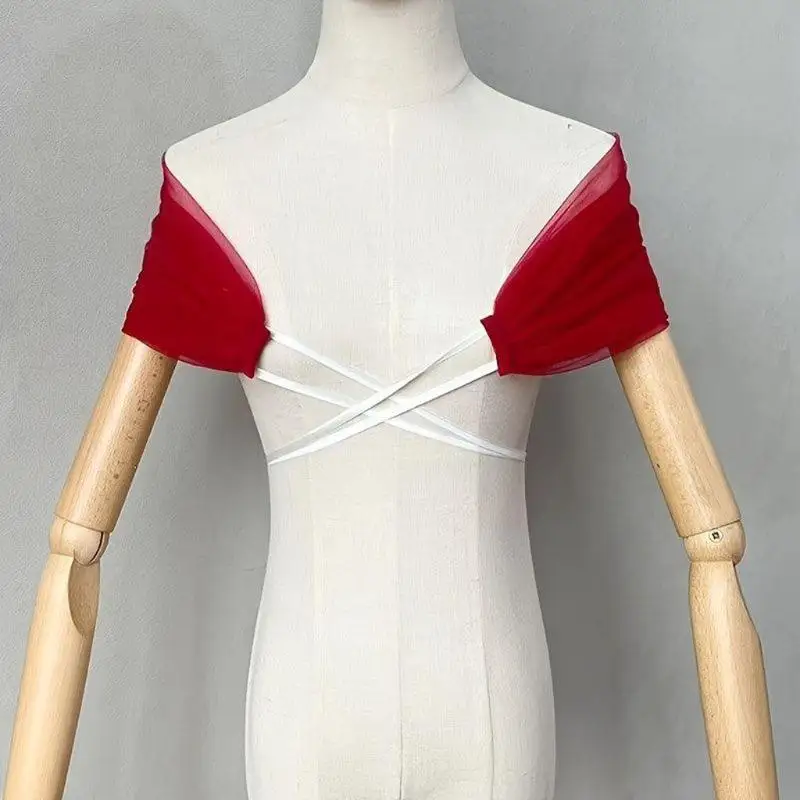 Bride Shoulder Wrap Long Ties Shawl for Wedding Ceremonies and Photoshotos Wear 6XDA