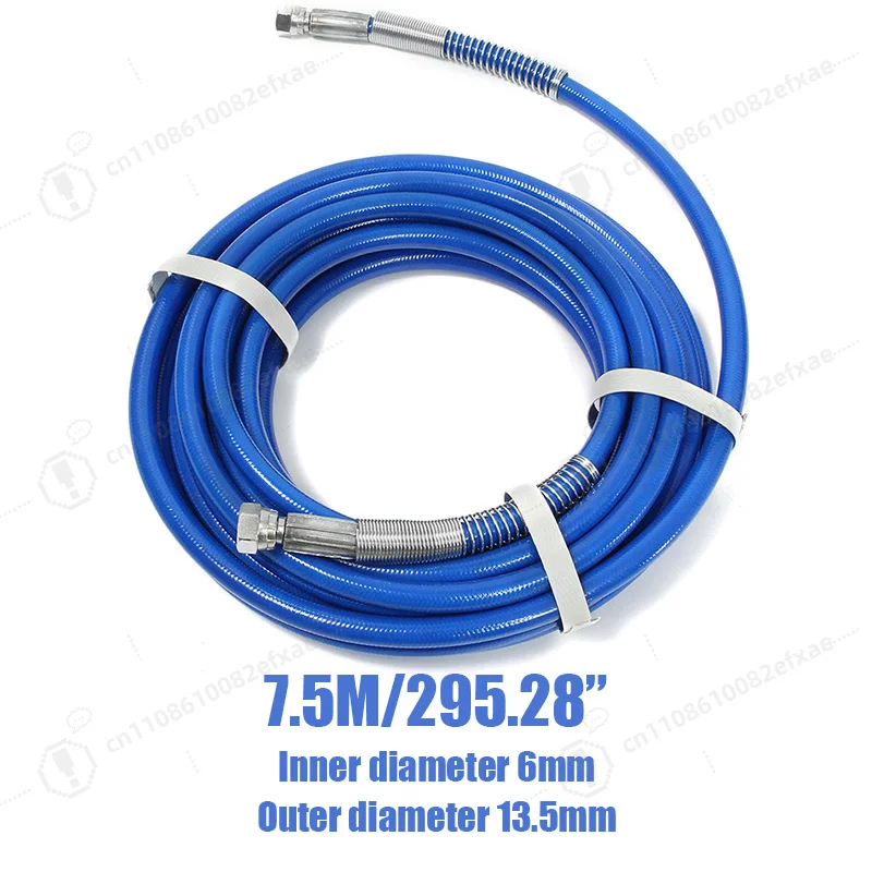 5000PSI Airless Paint Hose 7.5M 1/4 Inch High Pressure Spray Hose Fiber Tube for Airless Sprayer Water Pipe Cleaning