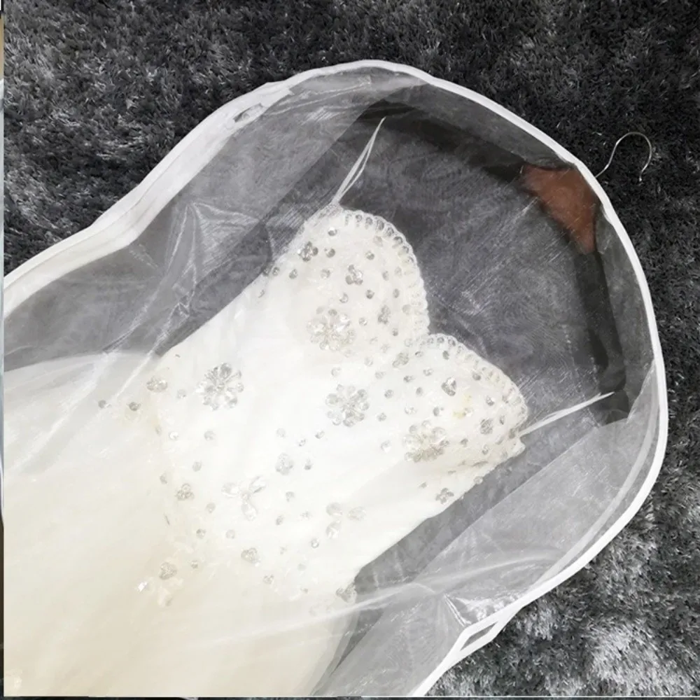 

Durable Clear Wedding Dress Garment Protector Wear Resistant Universal Bride Gown Storage Bags Reusable Clothing Cover Wardrobe