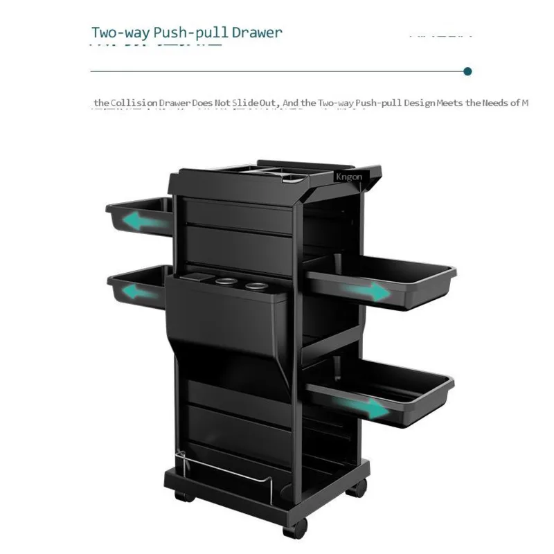 Multi-layer Large Capacity Hairdressing Trolley Splint Curling Iron Storage Shelf Blower Stand Barbershop Salon Trolley Cart