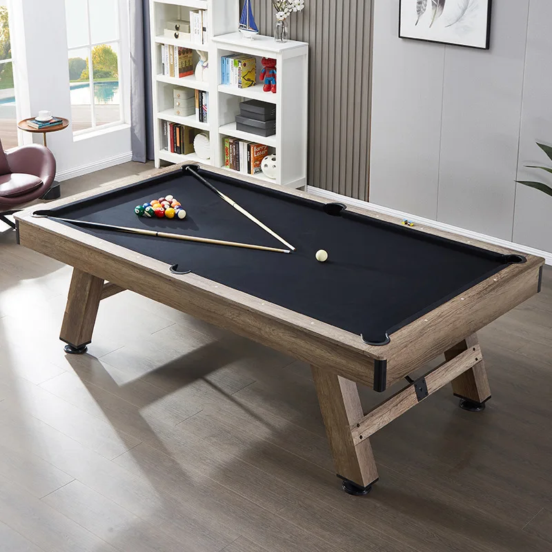 

9-Foot pool table, new retro table, standard American black eight-three-in-one multi-function