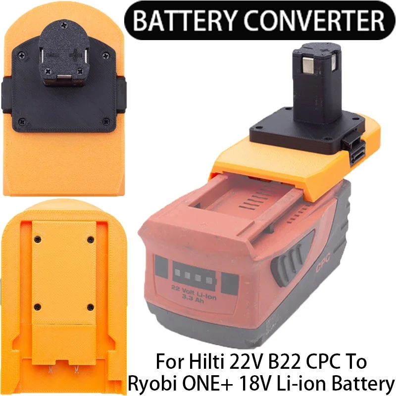 Adaptador de Bateria Conversor para Ryobi One Mais 18v Li-ion Bateria Adaptador Ferramentas Converter para Hilti 22v B22 Cpc
