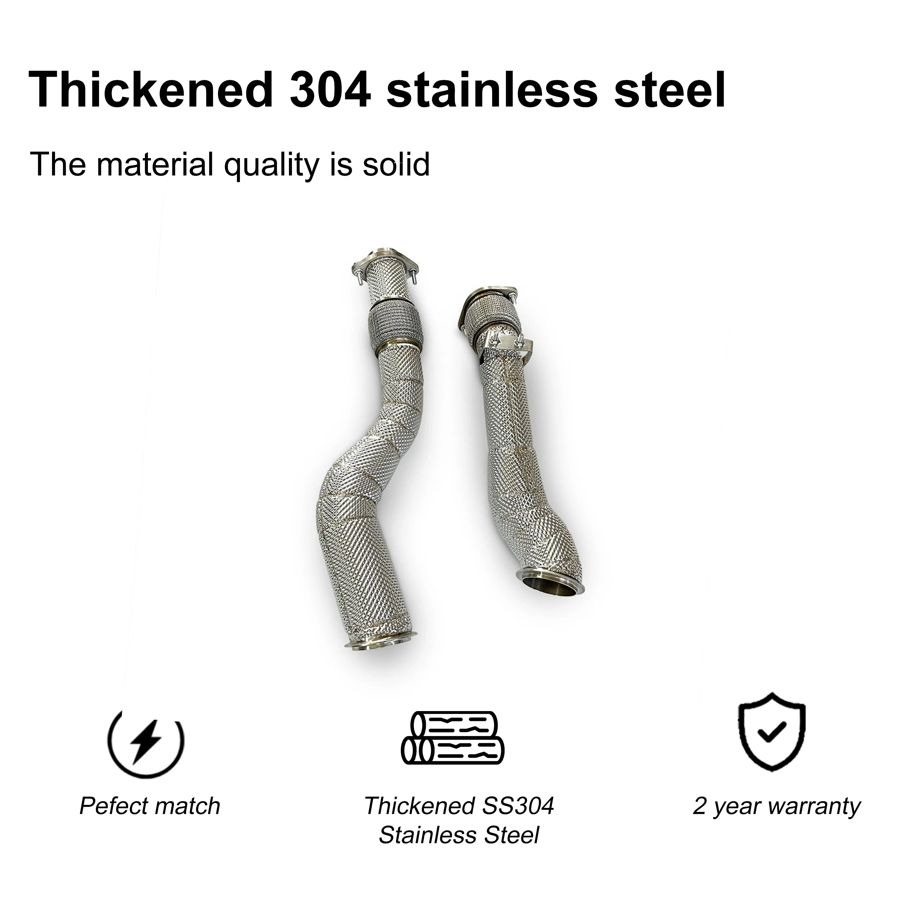 ACE Hochleistungs-Downpipe für BMW X3M X4M F97 F98 S58 3.0T Auto-Zubehör mit Katalysator-Auspuffrohr – Detail 5