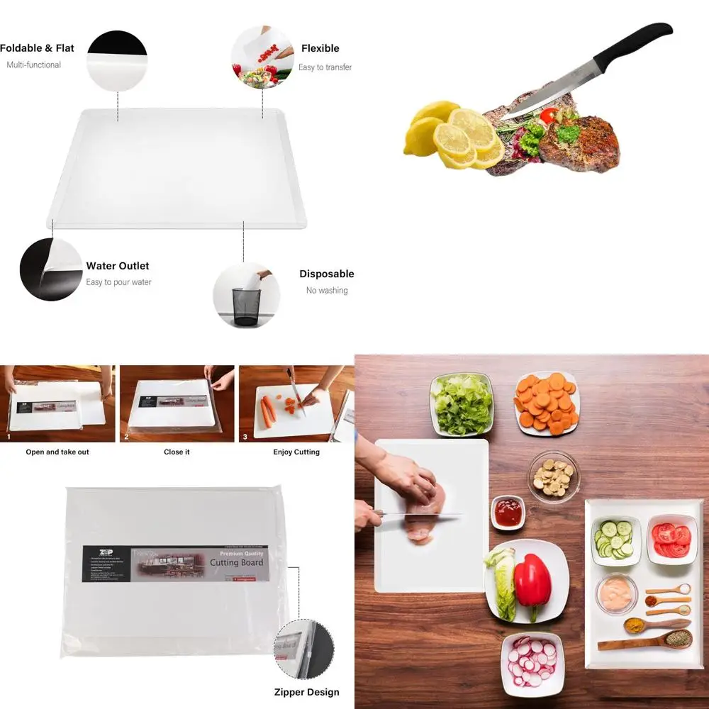 

Гибкий пластиковый коврик для резки, 17x12, 90 шт., складная кухонная разделочная доска для коммерческого использования