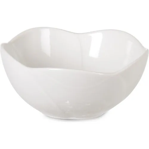 Silk Porcelain 6 S Simple Wavy Round Bowl 10,5 cm White