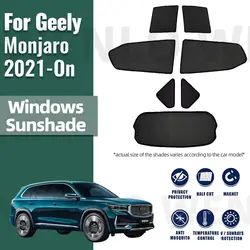 For Geely Monjaro 2021 2022 2023 2024 Rear Side Window Sun Shade Car Sunshade Magnetic Front Windshield Mesh Curtain