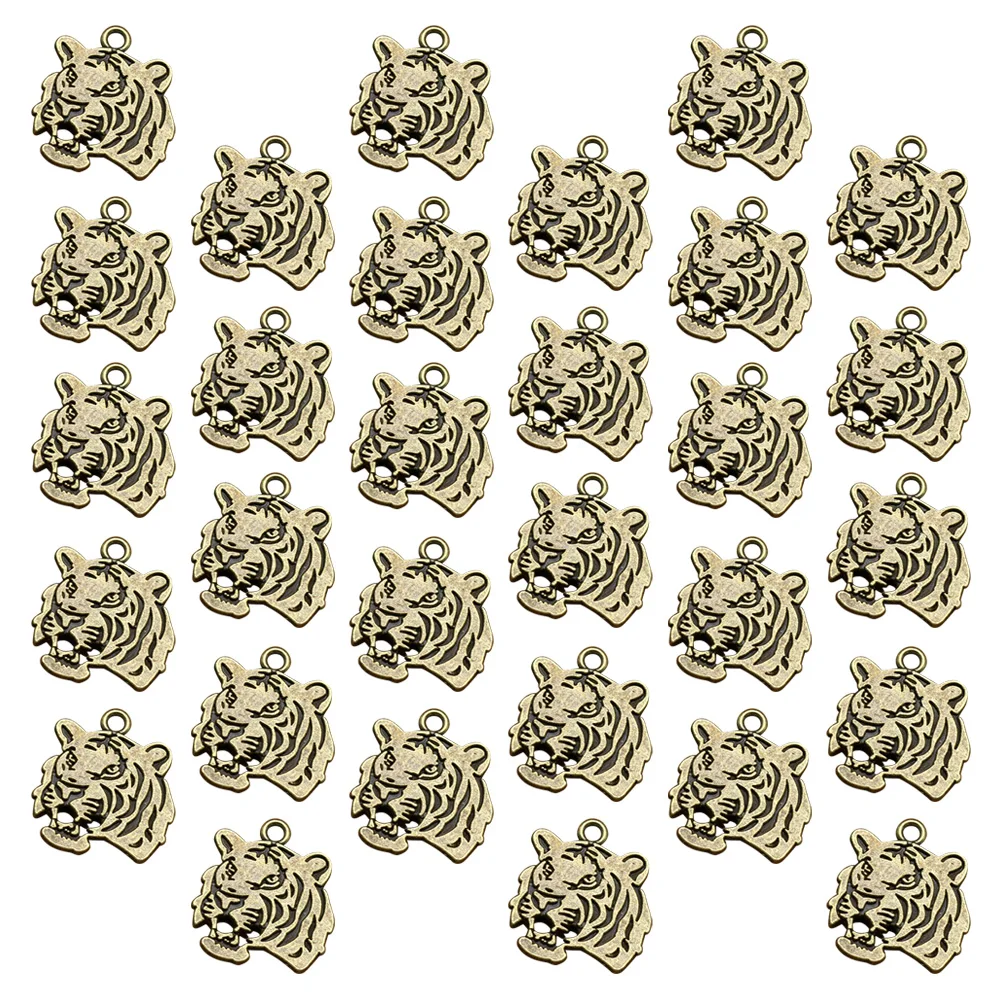 

30 Pcs Pendant Charms Kit Jewelry Silver for Making Vintage Necklace Bracelet Bronze Alloy Accessory