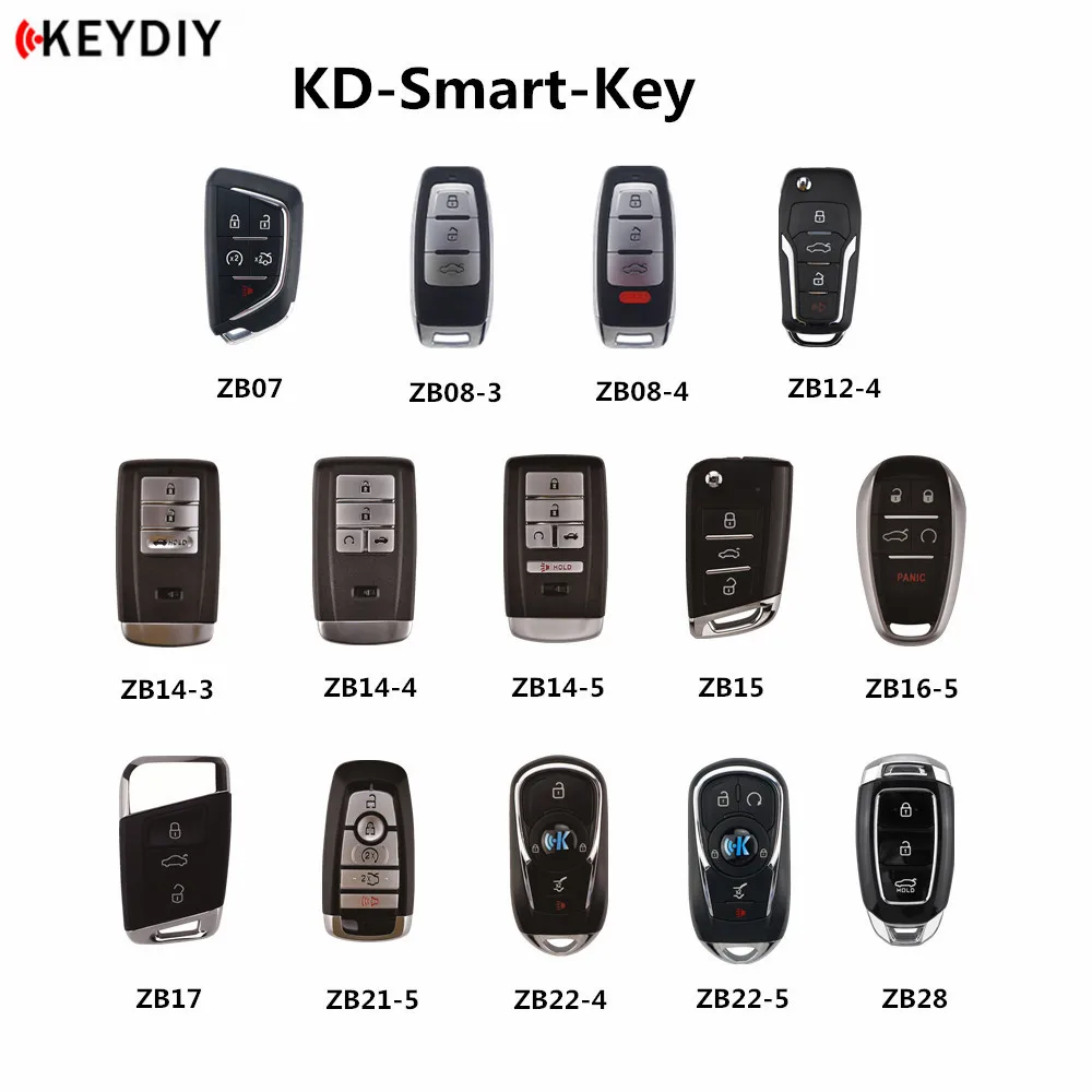 KEYDIY KD Smart Keys ZB Remotes ZB01/02/03/04/05/06/08/10/11/12/15/16/17/21/22/24/27/28/29/31/32/33/34/41 for X2/MAX Programmer