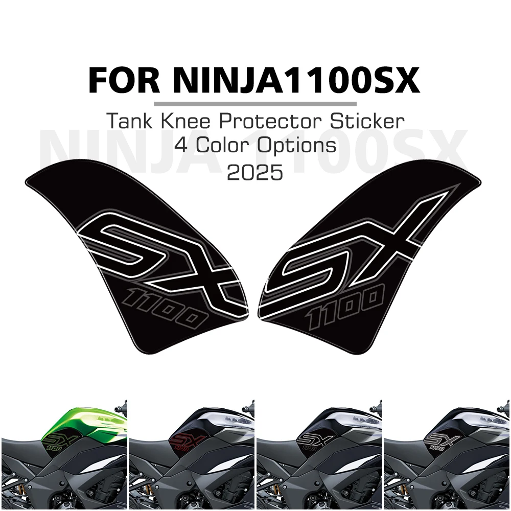 Motorcycle Knee Pad Tank Protector Sticker For KAWASAKI NINJA 1100SX NINJA1100SX 2025 3D Gel Paint Protection Decal Kit