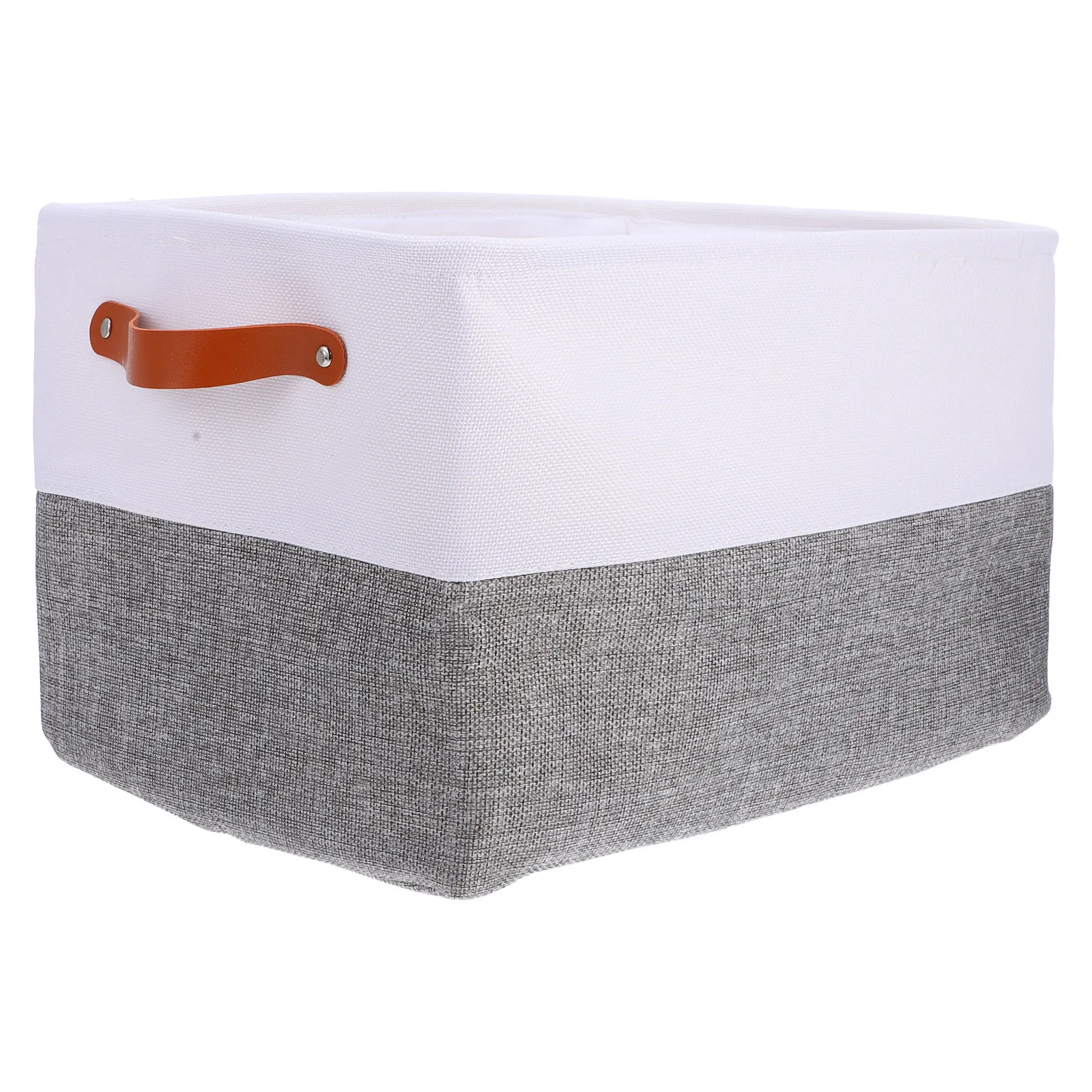 

15.75x11.81in Large Cotton Linen Storage Basket Collapsible Clothes Books Organizer Bedroom Closet Bins Grey Kids Storage Bin