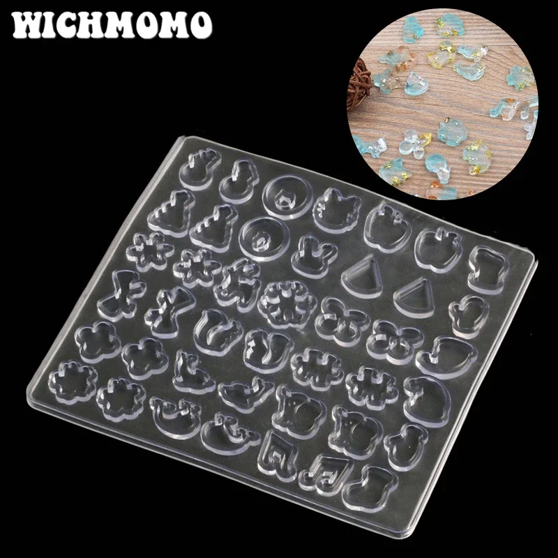 1PCS 46 Style Charms Craft DIY Transparent UV Resin Liquid Silicone Combination Molds for Earring Necklace Making Jewelry